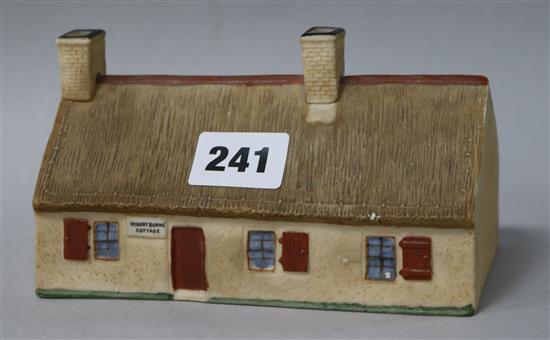 A W. H. Goss pastille burner model of Burns Cottage